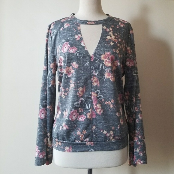 Gypsies & Moondust Tops - Gypsies & Moondust Cutout Bell Sleeve Blou…